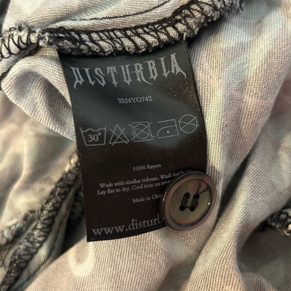 Disturbia Pythia Button Up Mini Apron Dress Size 4 - Picture 6 of 6